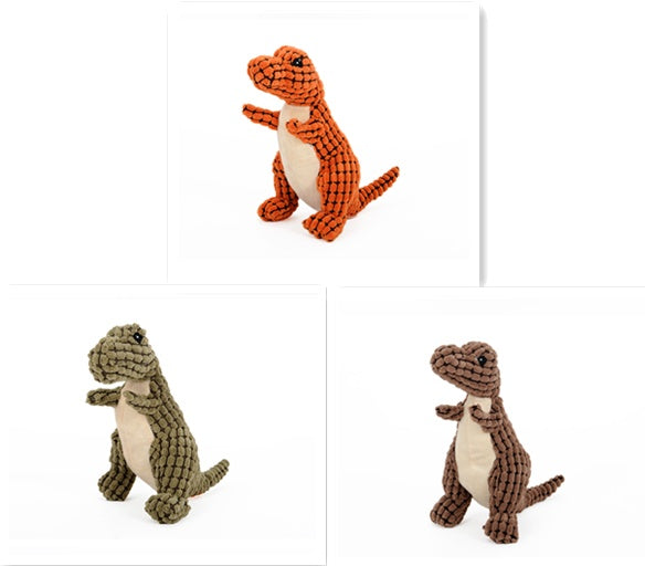 Dinosaur Dog Toys – Interactive Chew Plush for Large Dogs & Puppies, Squeaky Pet Toy