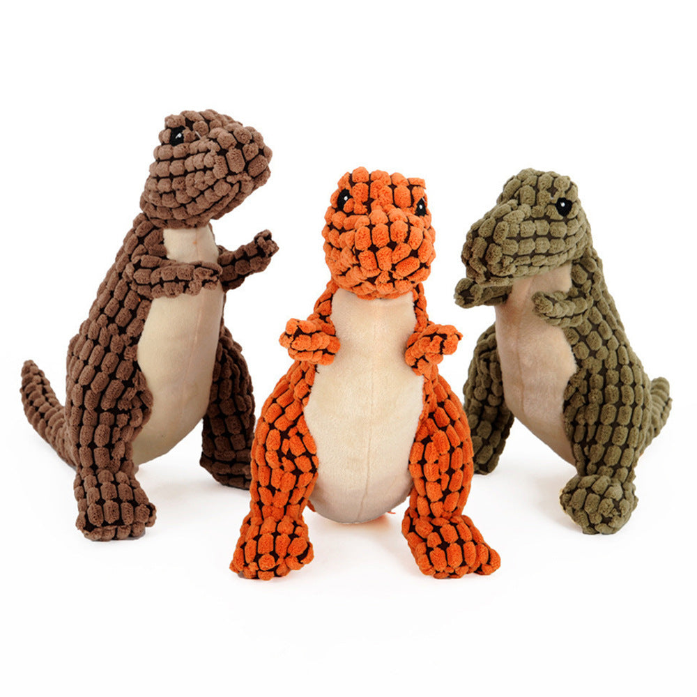 Dinosaur Dog Toys – Interactive Chew Plush for Large Dogs & Puppies, Squeaky Pet Toy